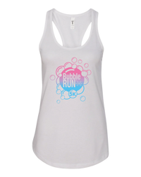 Bubble Run White Racerback Tank